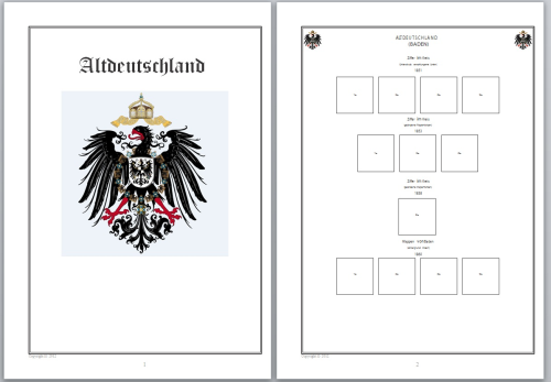 Vordruckblätter Altdeutschland auf CD in WORD und PDF