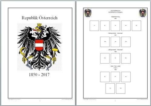 Vordruckblätter Republik Österreich 1850 - 2017 auf CD in WORD und PDF
