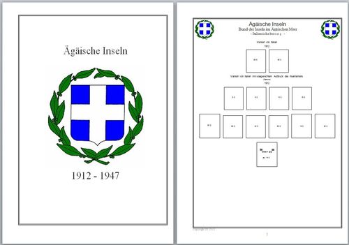 Vordruckblätter Ägäische Inseln von 1912 - 1947 auf CD in WORD und PDF