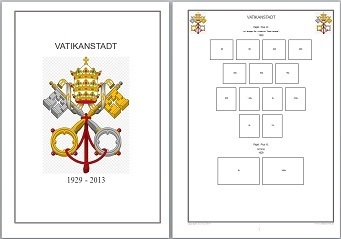 Vordruckblätter Vatikan von 1929 - 2013 auf CD in WORD und PDF