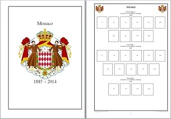 Vordruckblätter Monaco von 1885 - 2014 auf CD in WORD und PDF