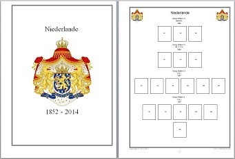 Vordruckblätter Niederlande von 1852 - 2014 auf CD in WORD und PDF