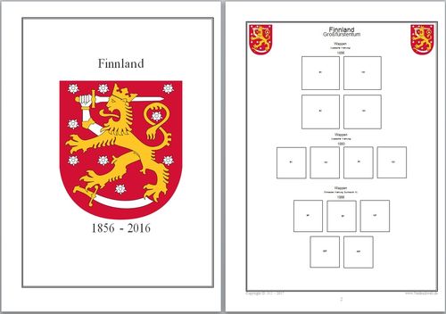 Vordruckblätter Finnland von 1856 - 2016 auf CD in WORD und PDF