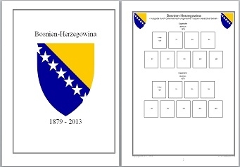 Vordruckblätter Bosnien-Herzegowina von 1879 - 2013 auf CD in WORD und PDF