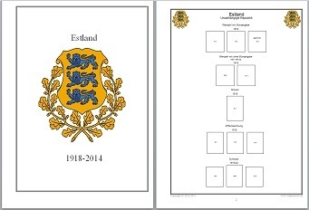 Vordruckblätter Estland 1918 - 2014 auf CD in WORD und PDF