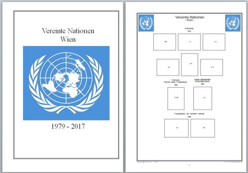 Vordruckblätter Vereinte Nationen Wien von 1979 - 2017 auf CD in WORD und PDF