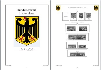 Vordruckblätter BRD 1949-2020 mit Bildern auf CD in WORD/PDF