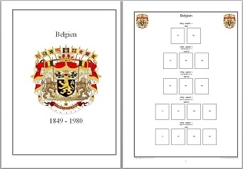 Vordruckblätter Belgien Teil1 von 1849 - 1980 auf CD in WORD und PDF
