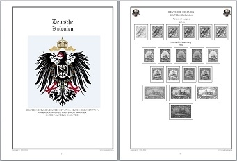 Vordruckblätter Deutsche Kolonien mit Bildern auf CD in WORD/PDF
