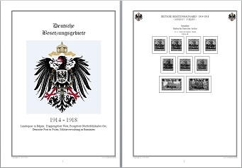 Vordruckblätter Deutsche Besetzungsgebiete 1914-18 mit Bildern auf CD in WORD/PDF
