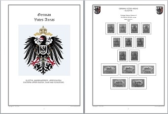 Stamp Album Pages German Votes Areas CD in WORD PDF (English) for Self-Printing