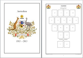 Vordruckblätter Australien 1913-2013 auf CD in WORD/PDF