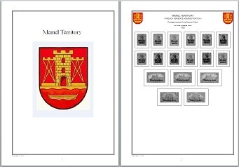 Stamp Covers Pages Memel Territory with Picture in WORD/PDF for Self-Printing