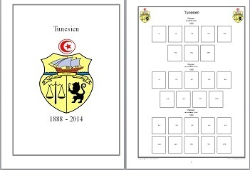 Vordruckblätter Tunesien von 1888 - 2014 auf CD in WORD und PDF